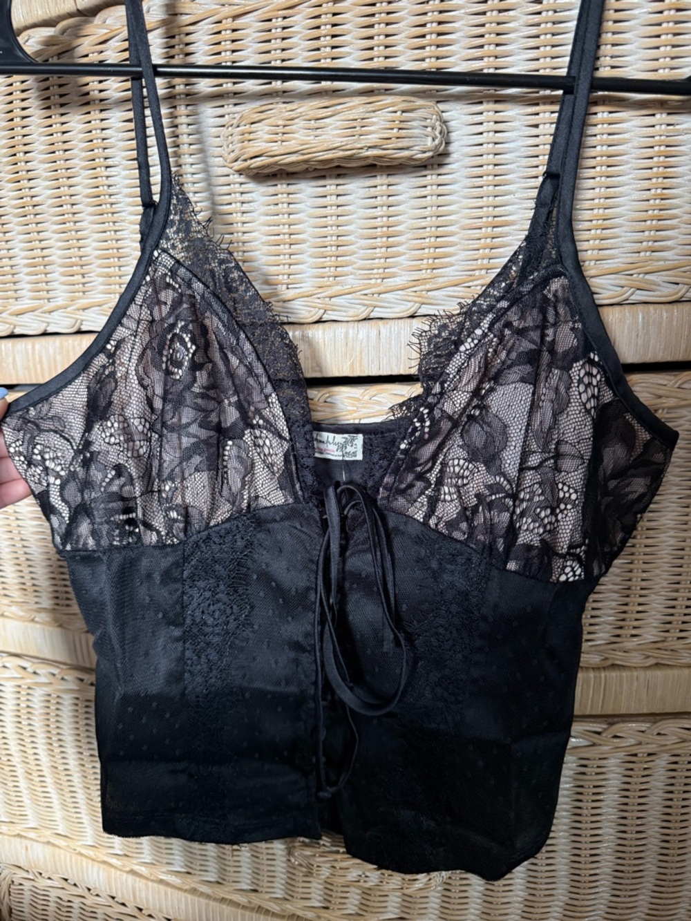 Free People Intimacy Black Lace Camisole Tank